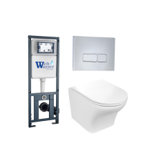 Наборы инсталляций+унитаз подвесной+кнопка MARBERG 410 + ODENBACH 004 GL-WT + MAR 410 SE-CR