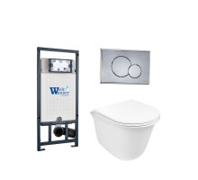 Наборы инсталляций+унитаз подвесной+кнопка MARBERG 507 + TELBACH 004 GL-WT + MAR 507 RD-CR