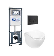 Наборы инсталляций+унитаз подвесной+кнопка MARBERG 410 + MERZBACH 041 XL GL-WT + MAR 410 SE MT-BL