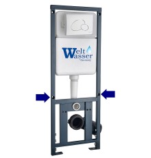 Инсталляция для подвесного унитаза WeltWasser WW Marberg 410 10000011209 с кнопкой смыва белой