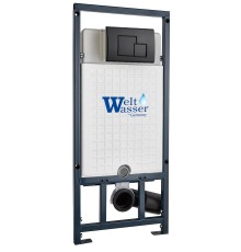 Инсталляция для подвесного унитаза WeltWasser WW Marberg 507 10000011216 с кнопкой смыва черной матовой