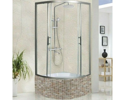 Душевой уголок Weltwasser WW500 С 90/159 90x90 стекло прозрачное, профиль хром матовый, с поддоном 