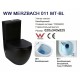 WW MERZBACH 011 MT-BL Унитаз компакт черный матовый, безободковый, с бачком, с крышкой микролифт, слив Торнадо