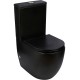 WW MERZBACH 011 MT-BL Унитаз компакт черный матовый, безободковый, с бачком, с крышкой микролифт, слив Торнадо