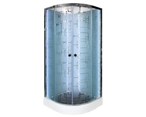 Душевая кабина Avacan EM1590NLED AVA 90x90 б/к, LED, стекла с узором, профиль хром Душевая кабина Avacan EM1590NLED AVA 90x90 б/к, LED, стекла с узором, профиль хром