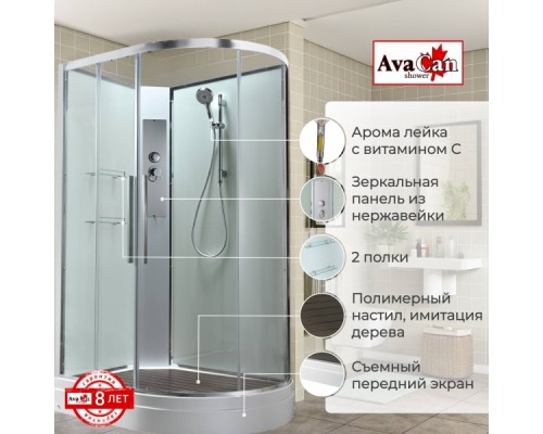 Душевая кабина EM2812LNT без крыши прозрачная