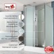 Душевая кабина Avacan KD2911N AVA 110x90 без крыши, стекла матовые, профиль хром