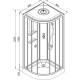 Душевая кабина Avacan EM1590 AVA 90x90 стандарт, стекла с узором, профиль хром