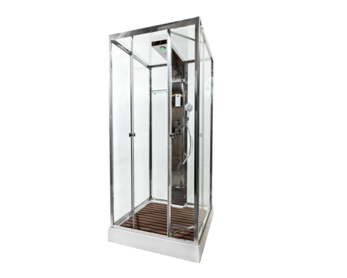 Душевая кабина Avacan Z111STEAM AVA 100x100 с паром, стекла прозрачные, профиль хром Душевая кабина Avacan Z111STEAM AVA 100x100 с паром, стекла прозрачные, профиль хром