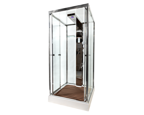 Душевая кабина Avacan Z111STEAM AVA 100x100 с паром, стекла прозрачные, профиль хром Душевая кабина Avacan Z111STEAM AVA 100x100 с паром, стекла прозрачные, профиль хром