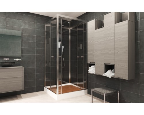 Душевая кабина Avacan Z111STEAM AVA 100x100 с паром, стекла прозрачные, профиль хром Душевая кабина Avacan Z111STEAM AVA 100x100 с паром, стекла прозрачные, профиль хром