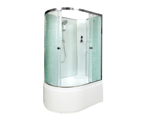 Душевая кабина Avacan EM5012RN AVA 120x90 без крыши, правая, стекла с рисунком, профиль хром Душевая кабина Avacan EM5012RN AVA 120x90 без крыши, правая, стекла с рисунком, профиль хром