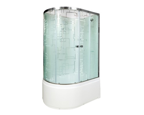 Душевая кабина Avacan EM5012RN AVA 120x90 без крыши, правая, стекла с рисунком, профиль хром Душевая кабина Avacan EM5012RN AVA 120x90 без крыши, правая, стекла с рисунком, профиль хром