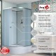 Душевая кабина Avacan D3010N AVA 100x100 без крыши, стекла матовые, профиль хром