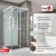 Душевая кабина Avacan V2090LED AVA 90x90 LED, стекла прозрачные, профиль хром