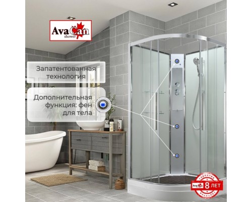 Душевая кабина EM2090NT без крыши прозрачная