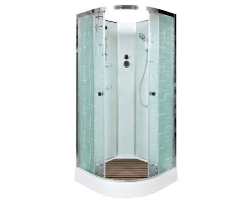 Душевая кабина Avacan EM1590N AVA 90x90 без крыши, стекла с узором, профиль хром Душевая кабина Avacan EM1590N AVA 90x90 без крыши, стекла с узором, профиль хром