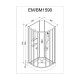 Душевая кабина Avacan EM1590N AVA 90x90 без крыши, стекла с узором, профиль хром