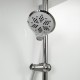 Душевая кабина Avacan EM1511LNLED AVA 110x80 LED, левая, стекла с узором, профиль хром