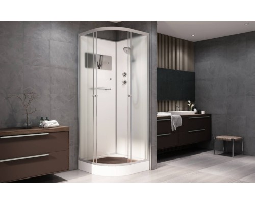 Душевая кабина Avacan D011 AVA 110x110 без крыши, стекла матовые, профиль хром Душевая кабина Avacan D011 AVA 110x110 без крыши, стекла матовые, профиль хром