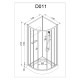 Душевая кабина Avacan D011 AVA 110x110 без крыши, стекла матовые, профиль хром