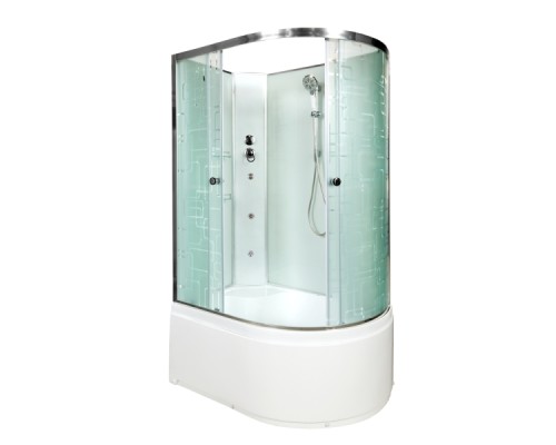 Душевая кабина Avacan EM5012LNGM AVA 120x90 б/к, с гидромассажем, левая, стекла с рисунком, профиль хром Душевая кабина Avacan EM5012LNGM AVA 120x90 б/к, с гидромассажем, левая, стекла с рисунком, профиль хром