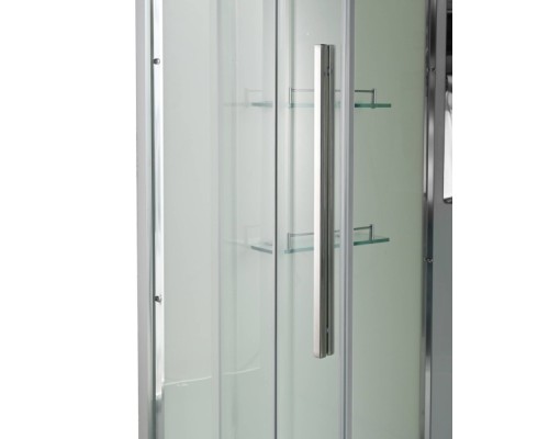 Душевая кабина Avacan EM5010NT AVA 100x100 без крыши, стекла прозрачные, профиль хром