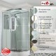 Душевая кабина Avacan A2812LLED AVA 120x80 левая, LED, стекла прозрачные, профиль хром