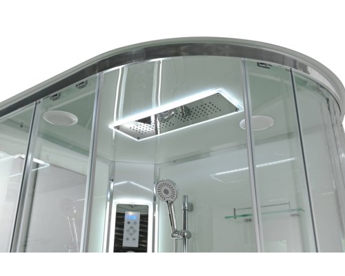 Душевая кабина Avacan A2812LLED AVA 120x80 левая, LED, стекла прозрачные, профиль хром Душевая кабина Avacan A2812LLED AVA 120x80 левая, LED, стекла прозрачные, профиль хром