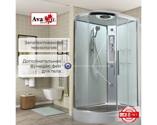 Душевая кабина EM2812RLEDT прозрачная