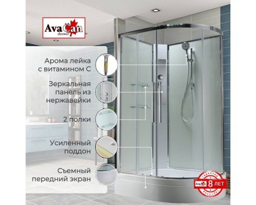 Душевая кабина EM3912LNT без крыши прозрачная