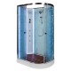 Душевая кабина Avacan EM1511LNLED+GM AVA 110x80 с LED и гидромассажем, левая, стекла с узором, профиль хром