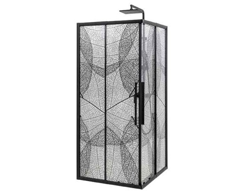 Душевой уголок Avacan KB 100-110 AVA 100x100 стекла с рисунком, профиль черный Душевой уголок Avacan KB 100-110 AVA 100x100 стекла с рисунком, профиль черный