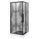 Душевой уголок Avacan KB 100-110 AVA 100x100 стекла с рисунком, профиль черный