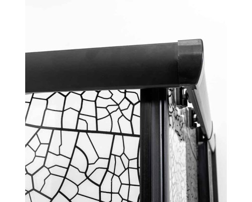 Душевой уголок Avacan KB 100-110 AVA 100x100 стекла с рисунком, профиль черный Душевой уголок Avacan KB 100-110 AVA 100x100 стекла с рисунком, профиль черный