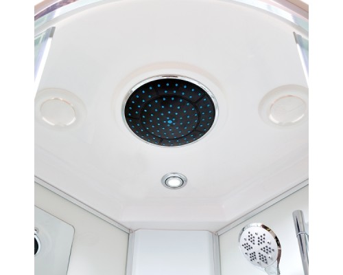 Душевая кабина Avacan EM1510EL AVA 100x100 с электрикой, стекла с узором, профиль хром Душевая кабина Avacan EM1510EL AVA 100x100 с электрикой, стекла с узором, профиль хром