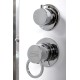 Душевая кабина Avacan EM5011EL AVA 110x110 с электрикой, стекла с узором, профиль хром