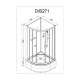 Душевая кабина Avacan D271 AVA 100x100 без крыши, стекла матовые, профиль хром