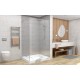 Душевая перегородка Avacan MB120MT AVA 120x200 стекла матовые с рисунком, профиль черный