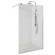 Душевая перегородка Avacan MB120MT AVA 120x200 стекла матовые с рисунком, профиль черный