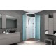 Душевая кабина Avacan EM2012RNLED+GM AVA 120x90 б/к с LED и гидромассажем, правая, стекла с узором, профиль хром