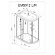 Душевая кабина Avacan EM5012LGM+EL AVA 120x90 с гидромассажем и электрикой, левая, стекла с рисунком, профиль хром