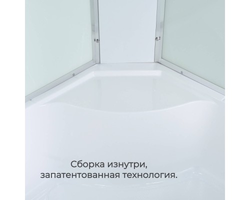 Душевая кабина Avacan D5010 AVA 100x100 стандарт, стекла матовые, профиль хром