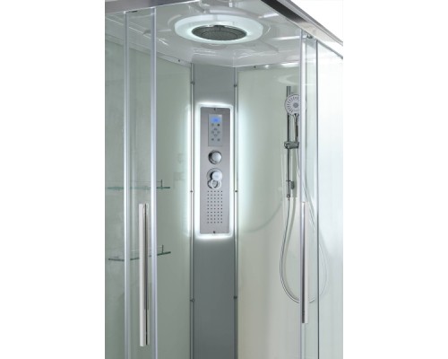 Душевая кабина Avacan K2011LED AVA 110x90 LED, стекла прозрачные, профиль хром