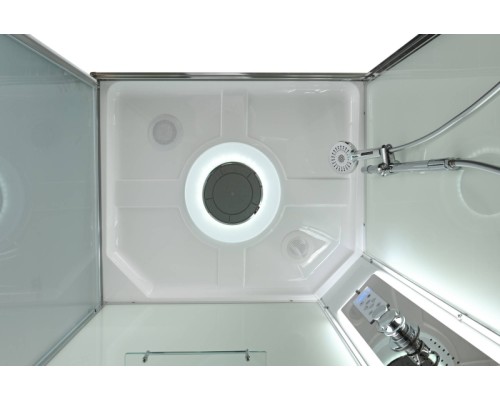 Душевая кабина Avacan K2011LED AVA 110x90 LED, стекла прозрачные, профиль хром