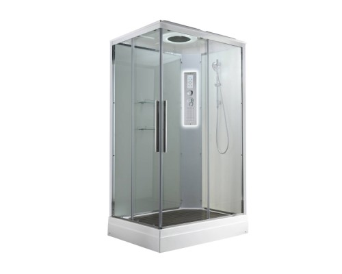 Душевая кабина Avacan K2011LED AVA 110x90 LED, стекла прозрачные, профиль хром