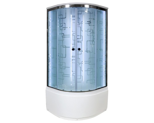 Душевая кабина Avacan EM5011LED+GM AVA 110x110 с LED и гидромассажем, стекла с узором, профиль хром Душевая кабина Avacan EM5011LED+GM AVA 110x110 с LED и гидромассажем, стекла с узором, профиль хром