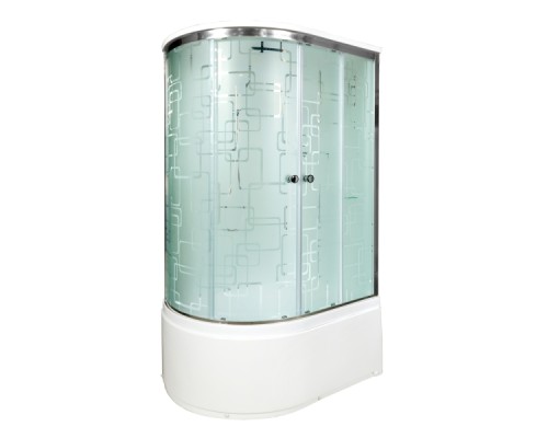 Душевая кабина Avacan EM5012REL AVA 120x90 с электрикой, правая, стекла с рисунком, профиль хром Душевая кабина Avacan EM5012REL AVA 120x90 с электрикой, правая, стекла с рисунком, профиль хром