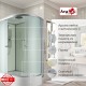 Душевая кабина Avacan D3012L AVA 120x80 левая, стандарт, стекла матовые, профиль хром