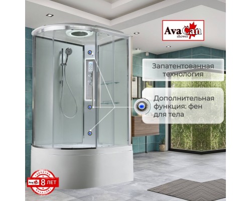 Душевая кабина EM5812RLEDT прозрачная Душевая кабина EM5812RLEDT прозрачная